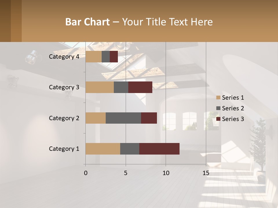 A Room With A Skylight And A Bed In It PowerPoint Template