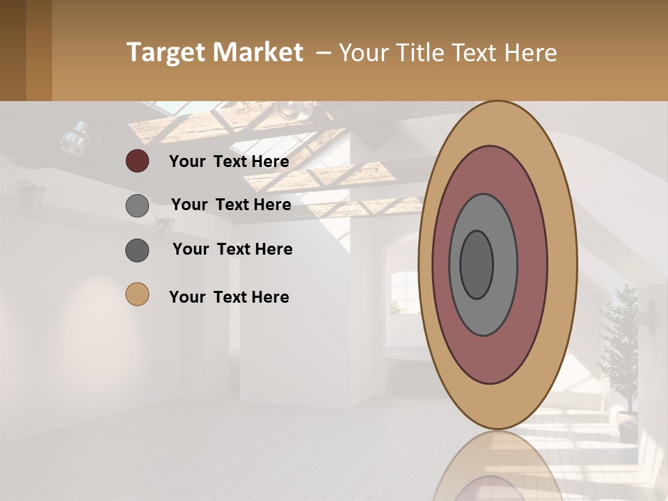 A Room With A Skylight And A Bed In It PowerPoint Template