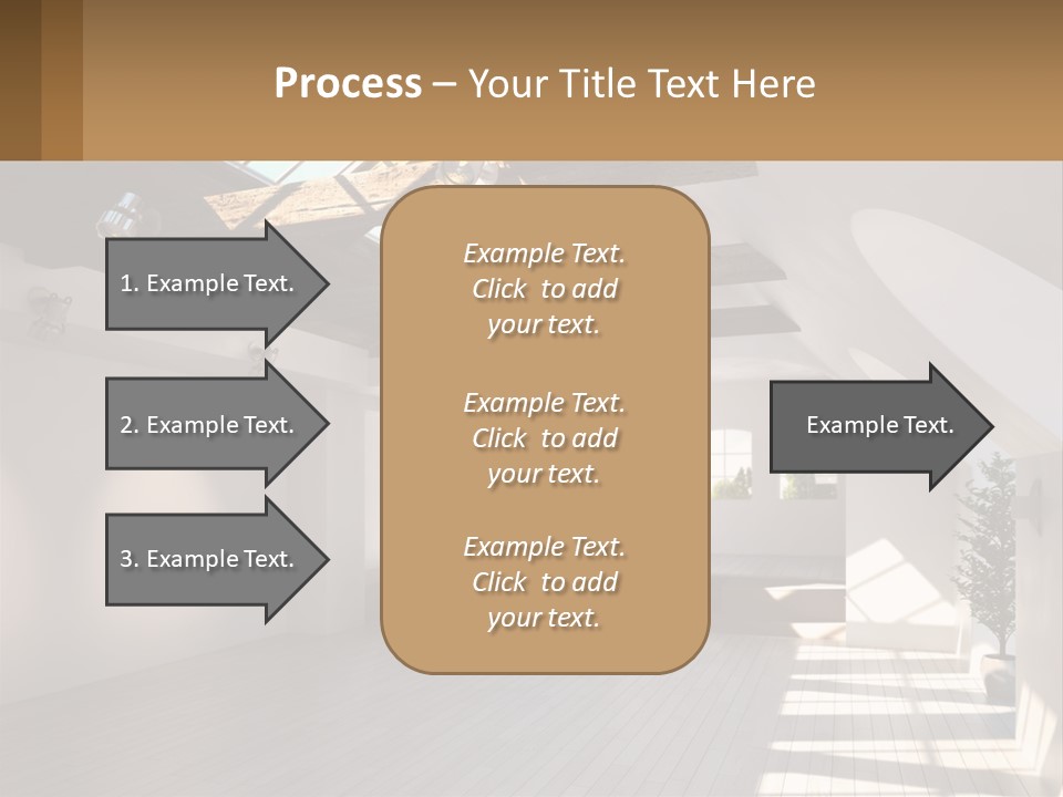 A Room With A Skylight And A Bed In It PowerPoint Template