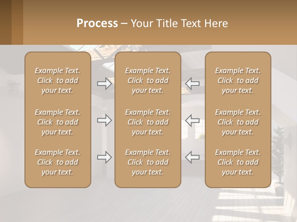 A Room With A Skylight And A Bed In It PowerPoint Template