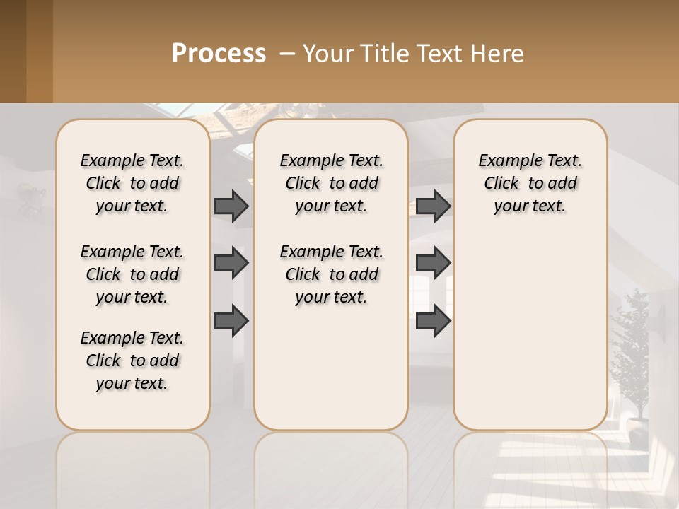 A Room With A Skylight And A Bed In It PowerPoint Template