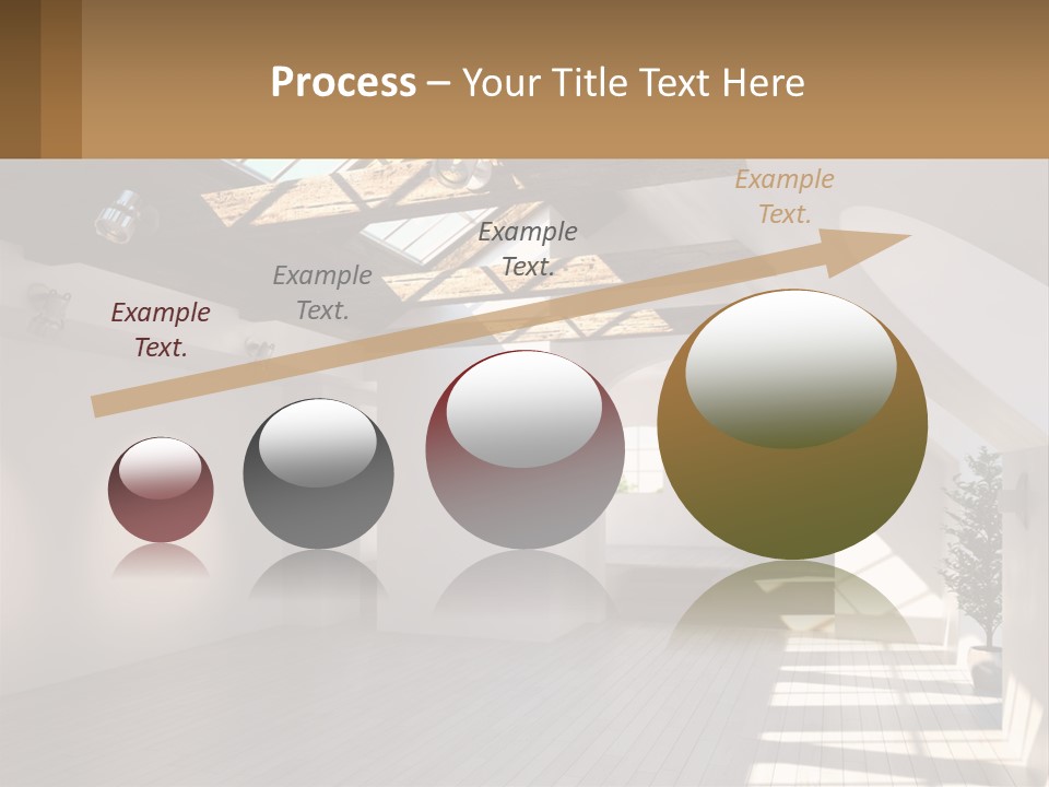 A Room With A Skylight And A Bed In It PowerPoint Template