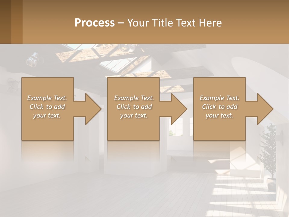 A Room With A Skylight And A Bed In It PowerPoint Template
