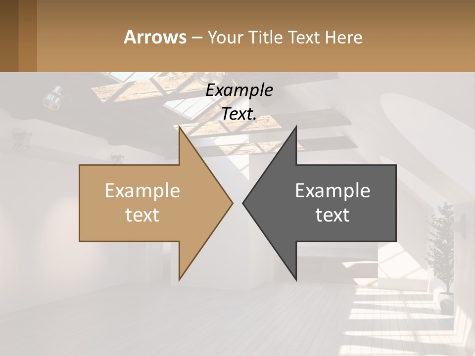 A Room With A Skylight And A Bed In It PowerPoint Template