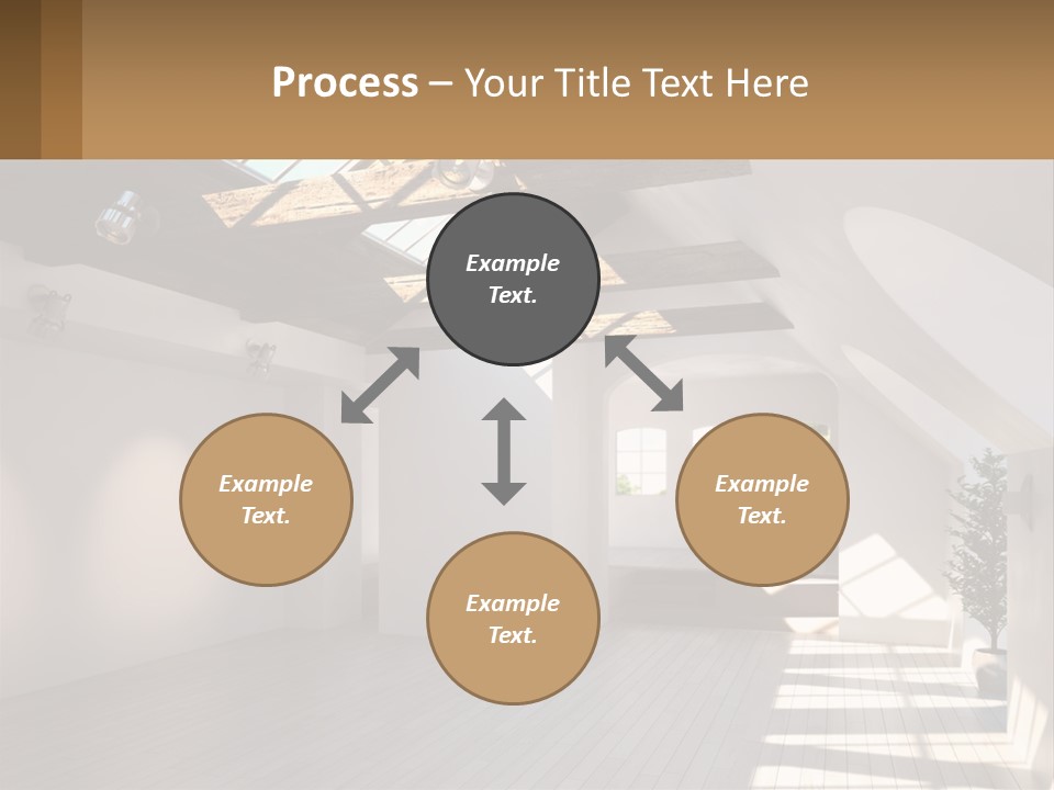 A Room With A Skylight And A Bed In It PowerPoint Template