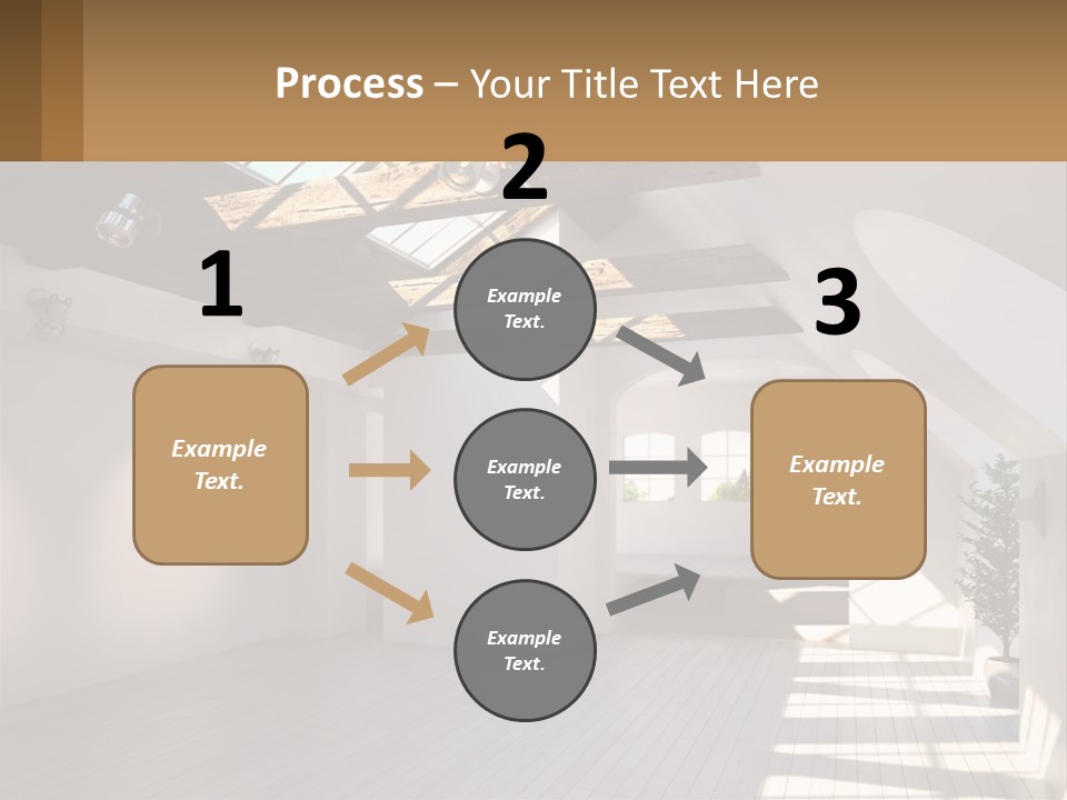 A Room With A Skylight And A Bed In It PowerPoint Template