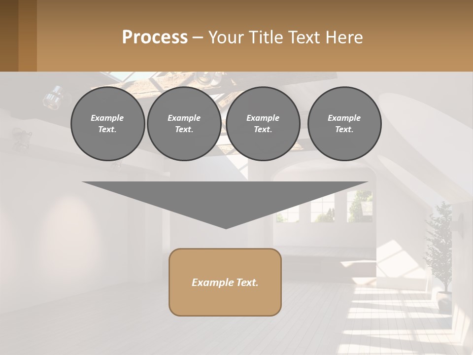 A Room With A Skylight And A Bed In It PowerPoint Template