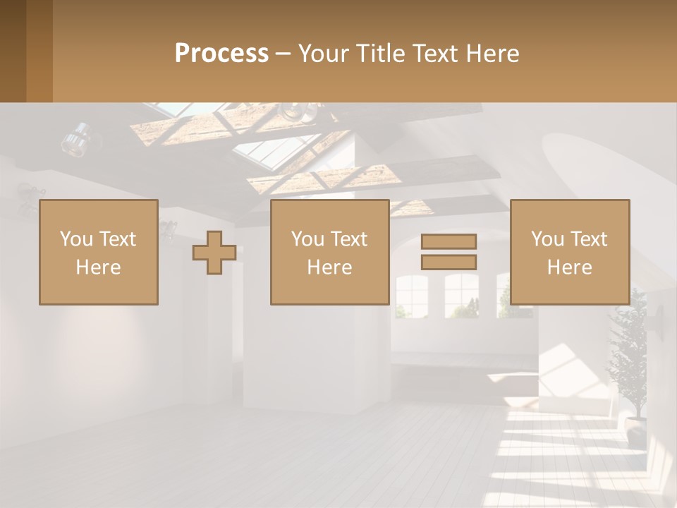 A Room With A Skylight And A Bed In It PowerPoint Template