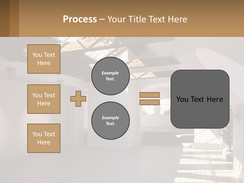 A Room With A Skylight And A Bed In It PowerPoint Template