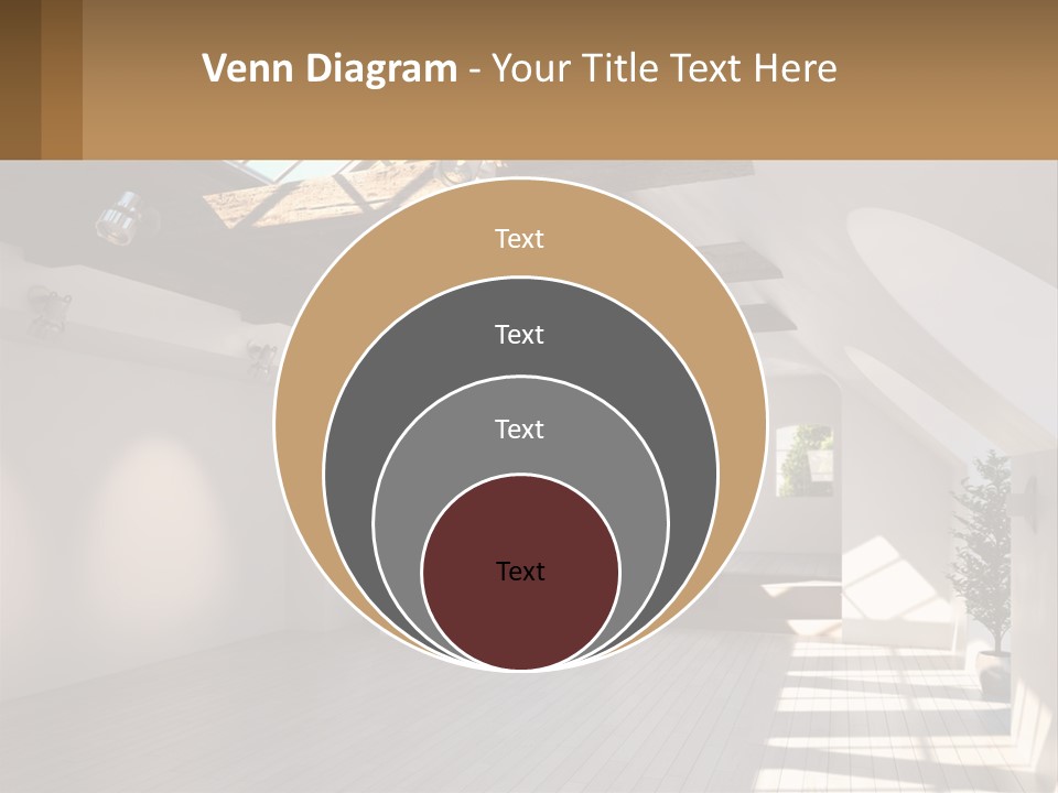 A Room With A Skylight And A Bed In It PowerPoint Template