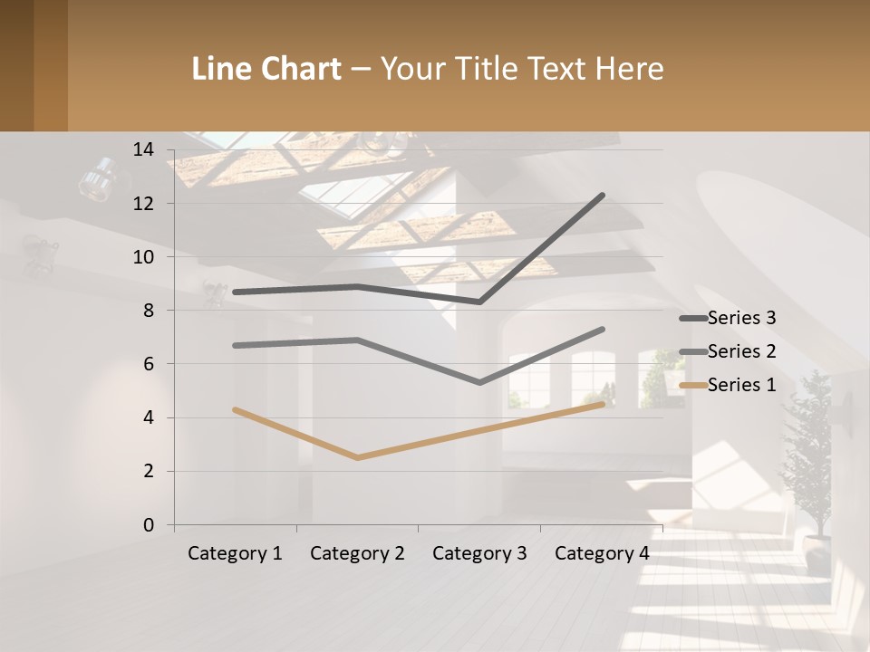 A Room With A Skylight And A Bed In It PowerPoint Template