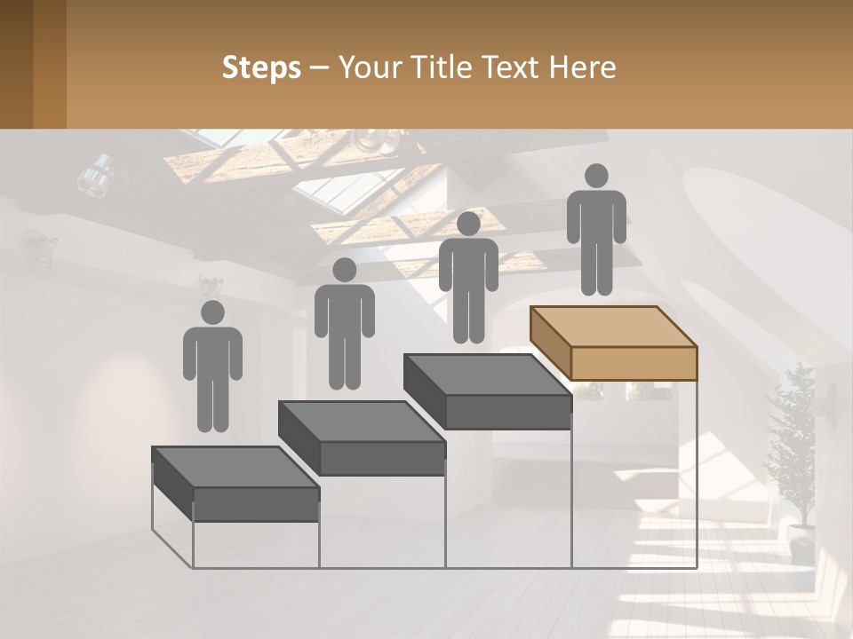 A Room With A Skylight And A Bed In It PowerPoint Template