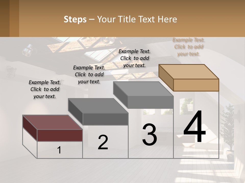 A Room With A Skylight And A Bed In It PowerPoint Template