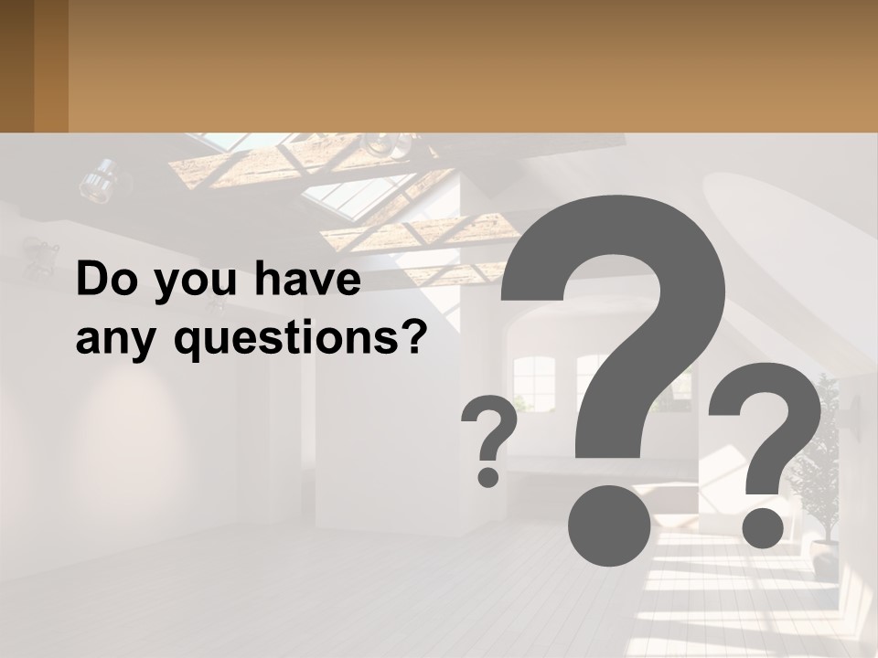 A Room With A Skylight And A Bed In It PowerPoint Template