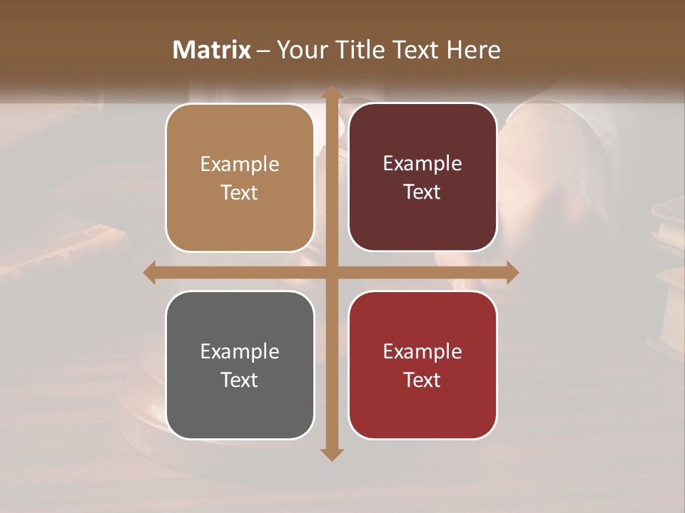 A Person Holding A Wooden Gaven On Top Of A Table PowerPoint Template