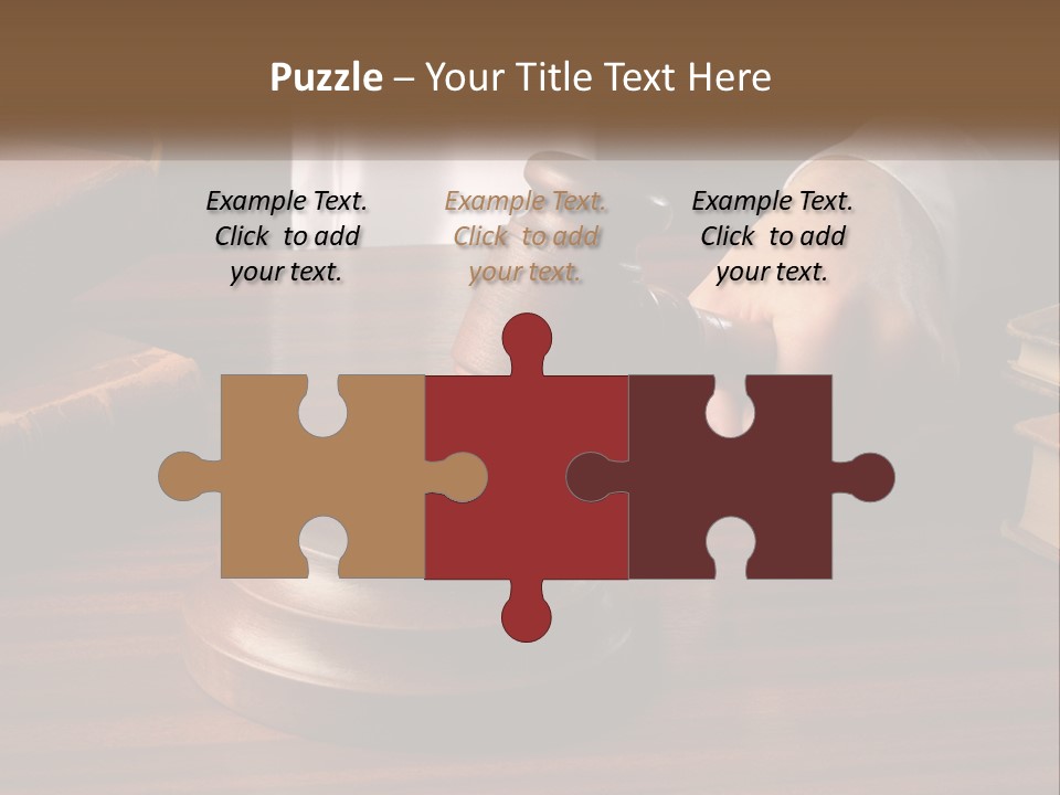 A Person Holding A Wooden Gaven On Top Of A Table PowerPoint Template