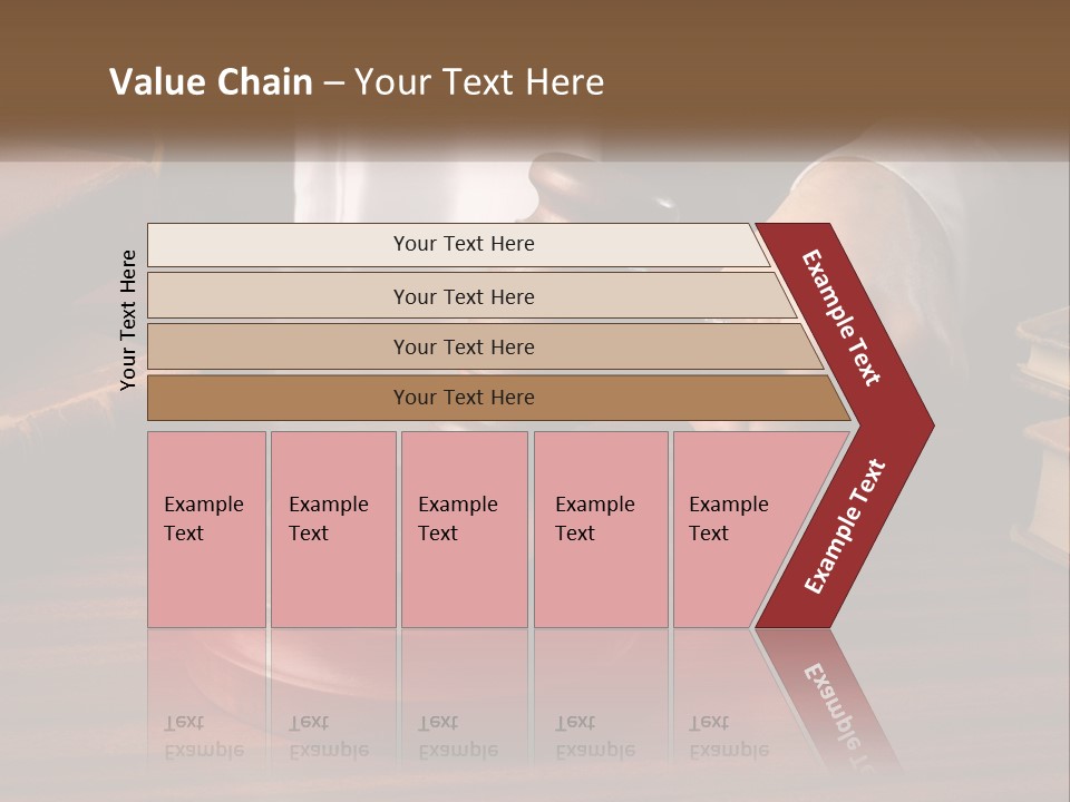 A Person Holding A Wooden Gaven On Top Of A Table PowerPoint Template