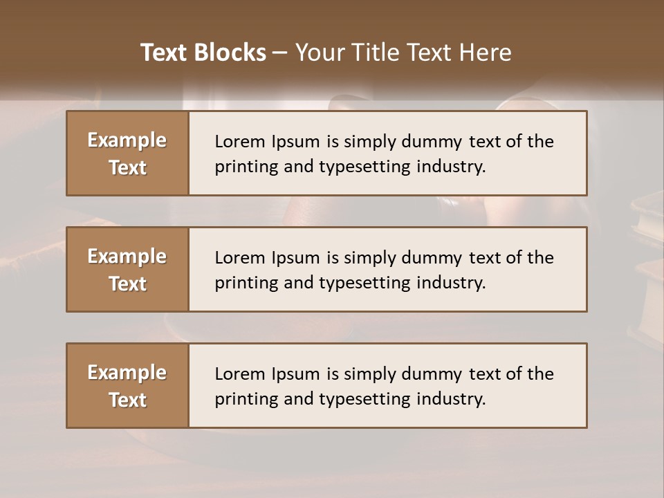 A Person Holding A Wooden Gaven On Top Of A Table PowerPoint Template