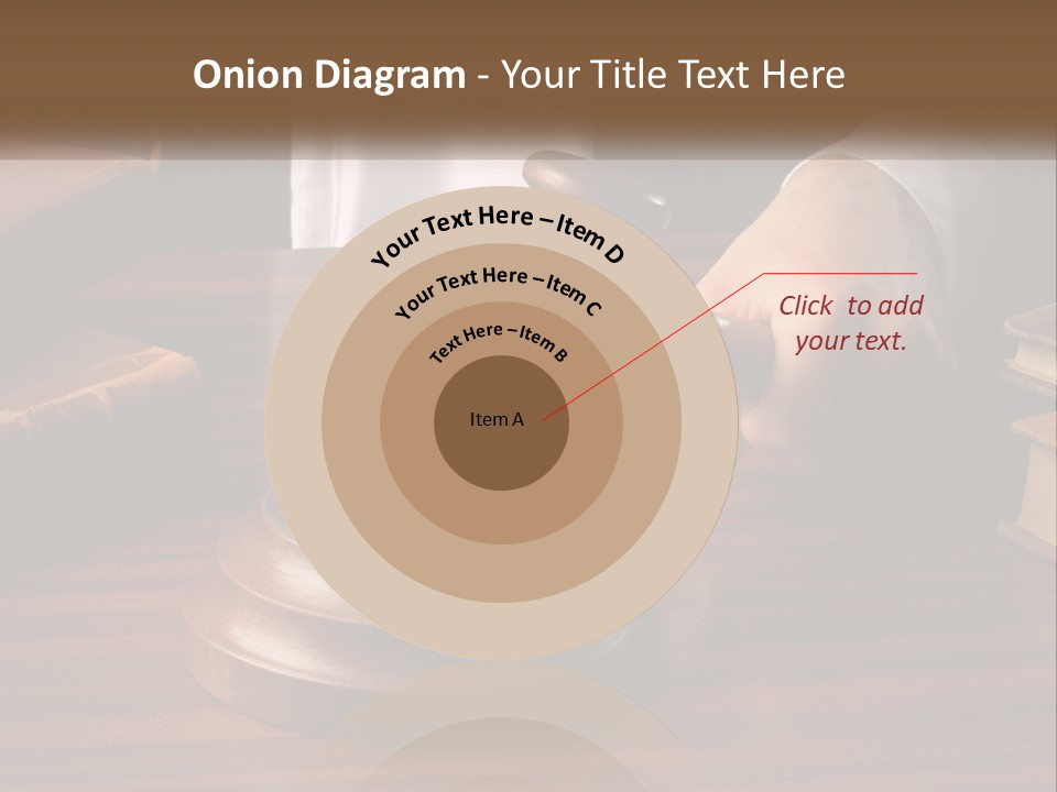 A Person Holding A Wooden Gaven On Top Of A Table PowerPoint Template