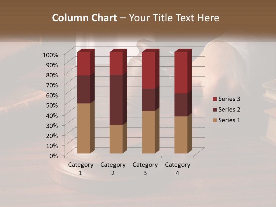 A Person Holding A Wooden Gaven On Top Of A Table PowerPoint Template