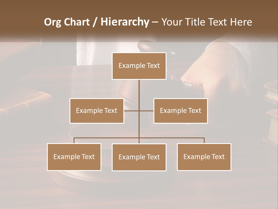 A Person Holding A Wooden Gaven On Top Of A Table PowerPoint Template