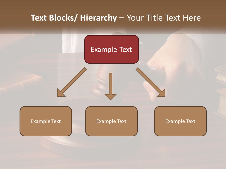 A Person Holding A Wooden Gaven On Top Of A Table PowerPoint Template