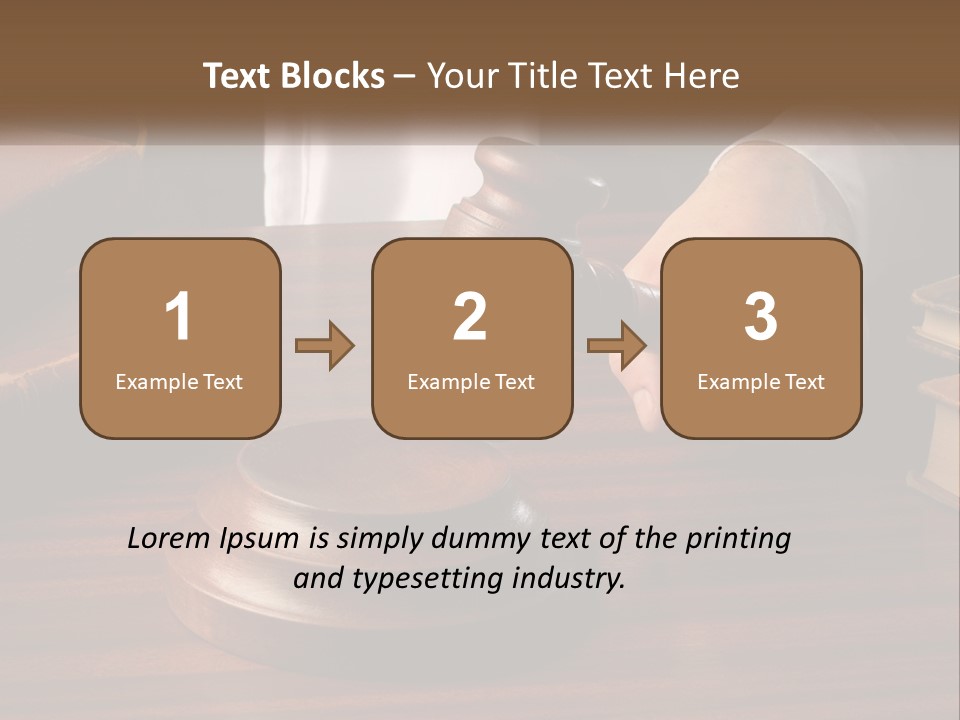A Person Holding A Wooden Gaven On Top Of A Table PowerPoint Template