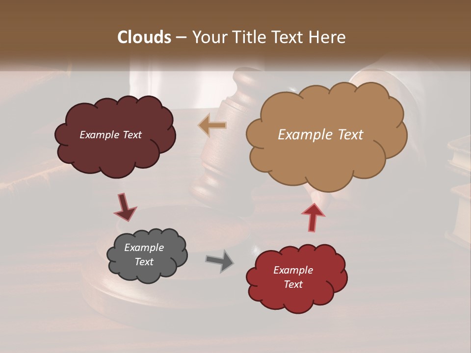 A Person Holding A Wooden Gaven On Top Of A Table PowerPoint Template