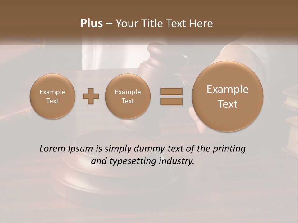 A Person Holding A Wooden Gaven On Top Of A Table PowerPoint Template