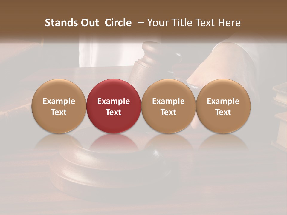 A Person Holding A Wooden Gaven On Top Of A Table PowerPoint Template