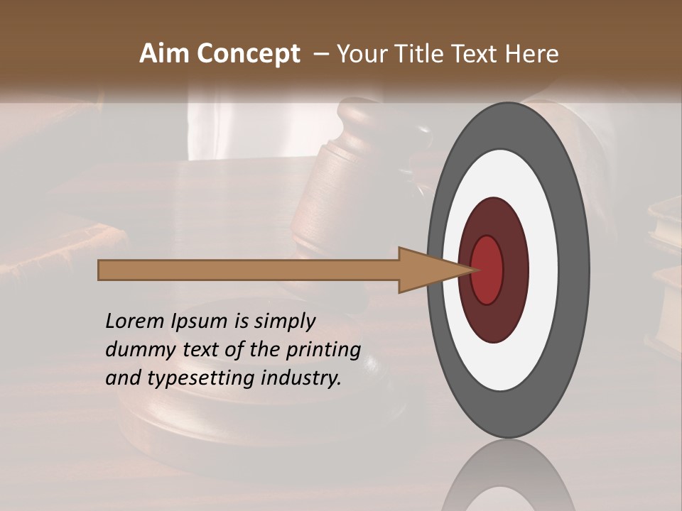 A Person Holding A Wooden Gaven On Top Of A Table PowerPoint Template