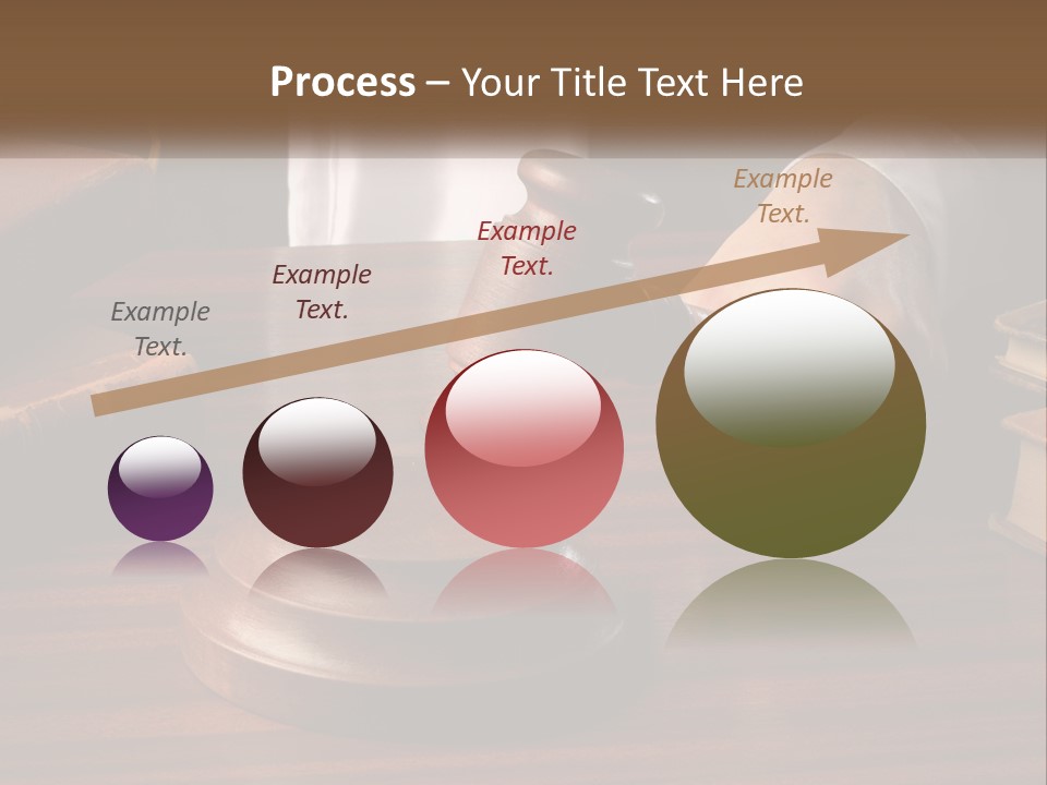 A Person Holding A Wooden Gaven On Top Of A Table PowerPoint Template