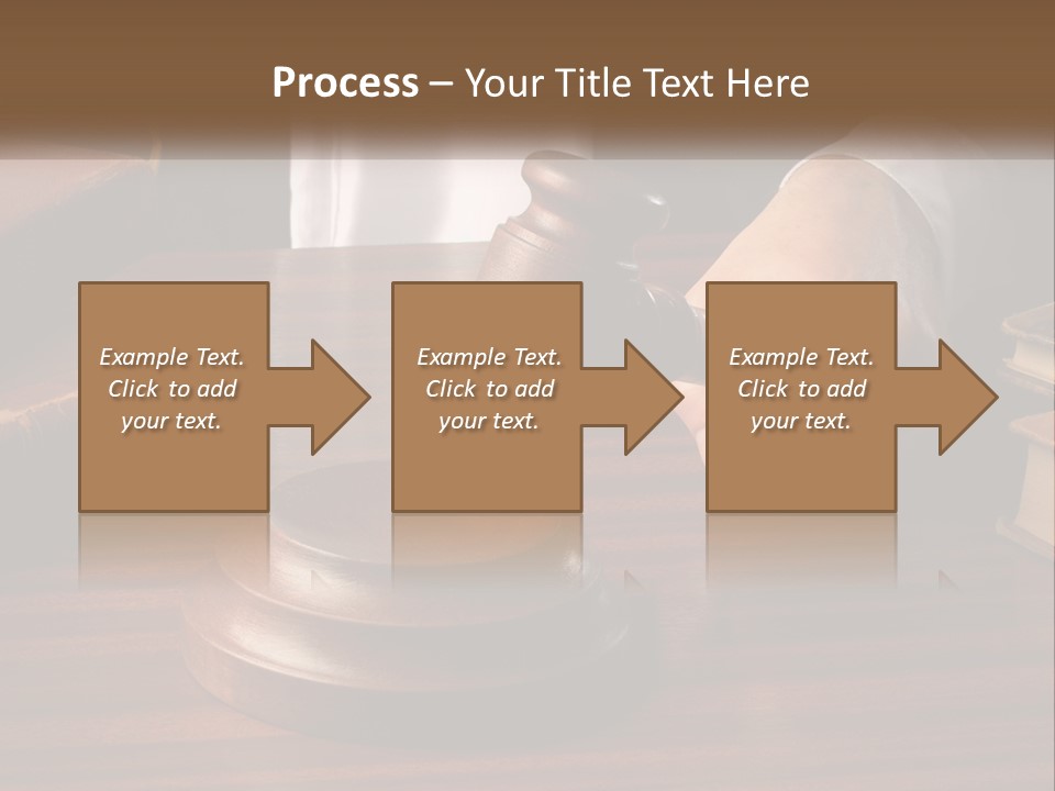 A Person Holding A Wooden Gaven On Top Of A Table PowerPoint Template