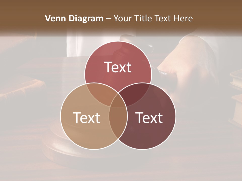 A Person Holding A Wooden Gaven On Top Of A Table PowerPoint Template