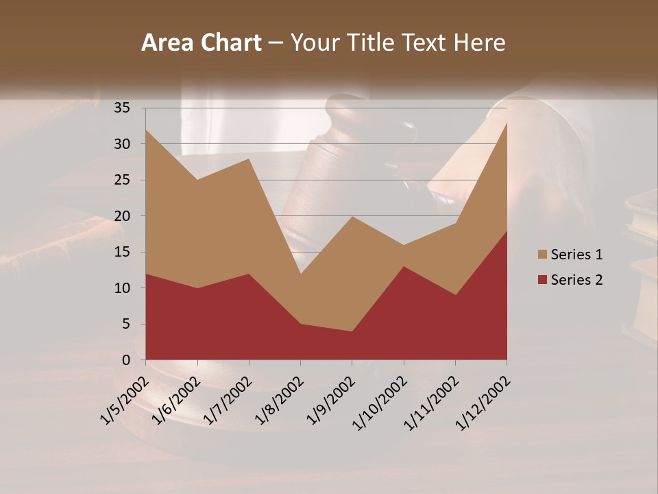 A Person Holding A Wooden Gaven On Top Of A Table PowerPoint Template
