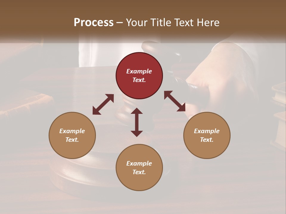 A Person Holding A Wooden Gaven On Top Of A Table PowerPoint Template