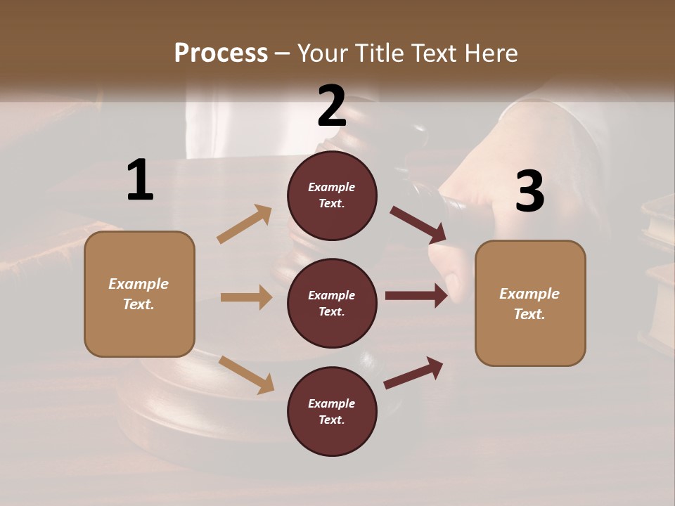 A Person Holding A Wooden Gaven On Top Of A Table PowerPoint Template