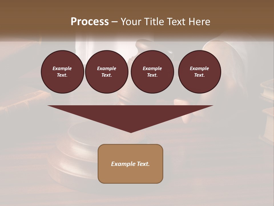 A Person Holding A Wooden Gaven On Top Of A Table PowerPoint Template