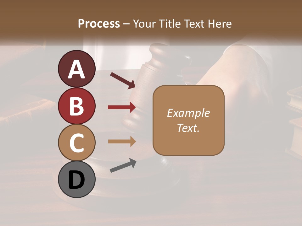 A Person Holding A Wooden Gaven On Top Of A Table PowerPoint Template