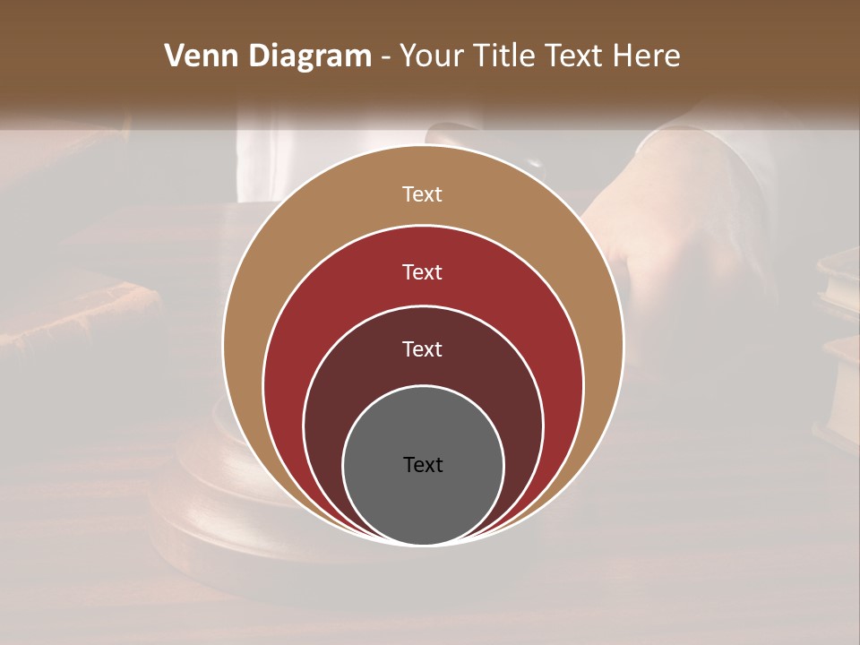 A Person Holding A Wooden Gaven On Top Of A Table PowerPoint Template