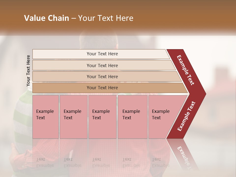 A Man And Woman Embracing In Front Of A House PowerPoint Template
