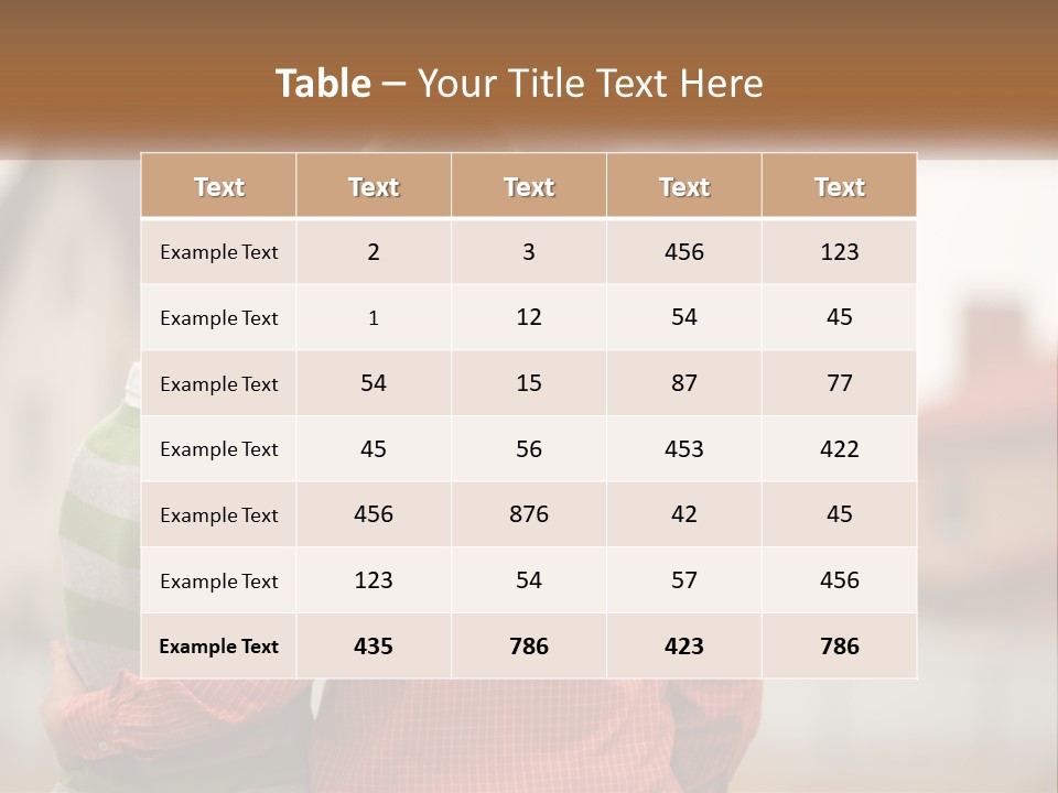 A Man And Woman Embracing In Front Of A House PowerPoint Template