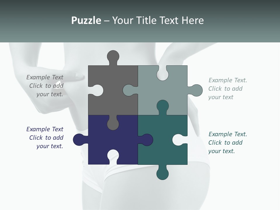 A Woman's Butt Is Shown With The Words Name Of Presentation PowerPoint Template