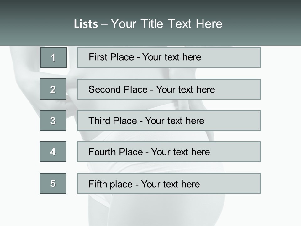 A Woman's Butt Is Shown With The Words Name Of Presentation PowerPoint Template