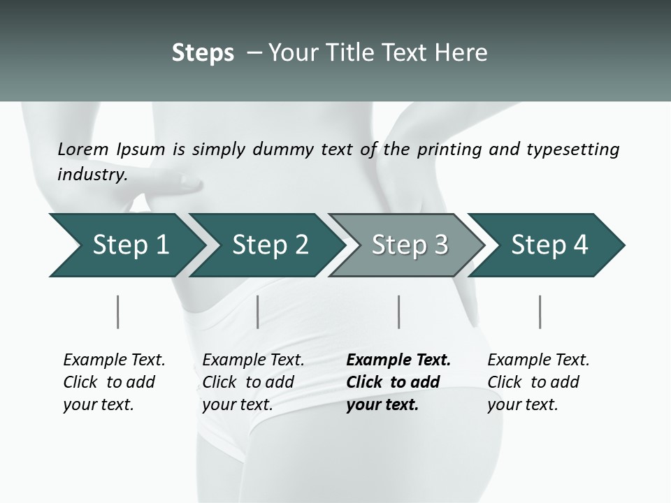 A Woman's Butt Is Shown With The Words Name Of Presentation PowerPoint Template