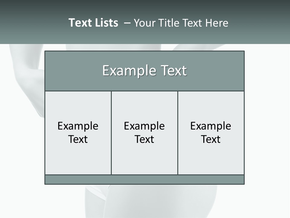 A Woman's Butt Is Shown With The Words Name Of Presentation PowerPoint Template