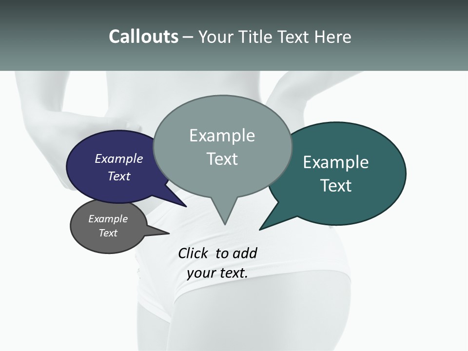 A Woman's Butt Is Shown With The Words Name Of Presentation PowerPoint Template