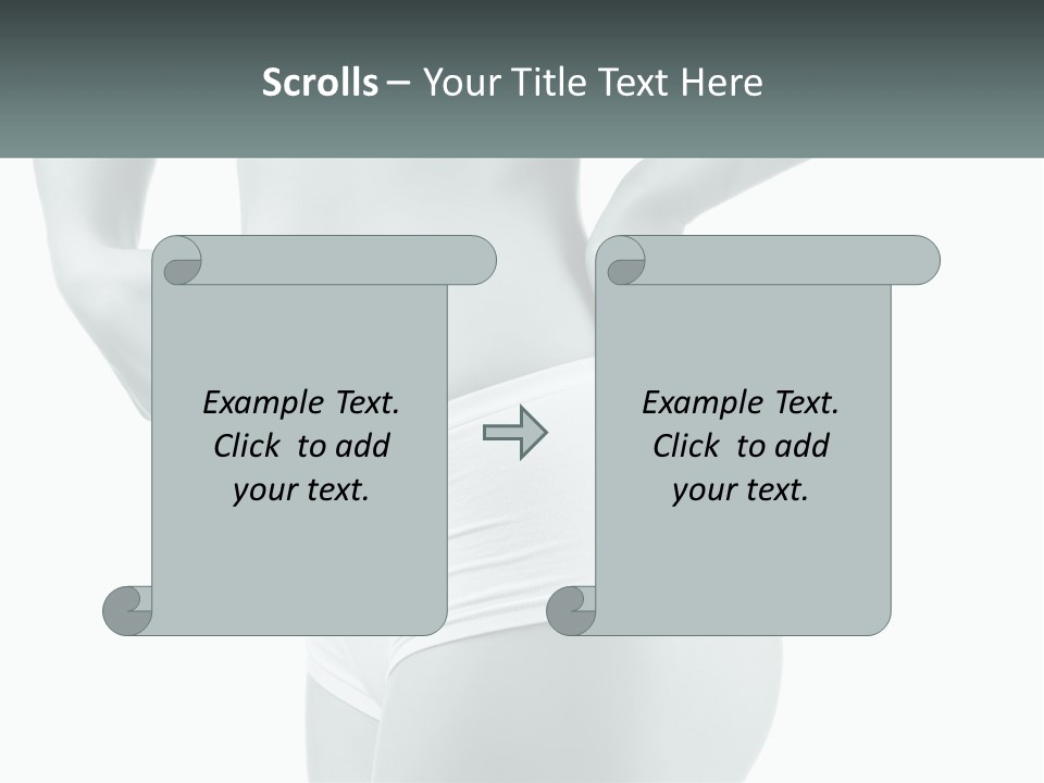 A Woman's Butt Is Shown With The Words Name Of Presentation PowerPoint Template