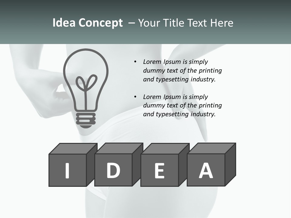 A Woman's Butt Is Shown With The Words Name Of Presentation PowerPoint Template