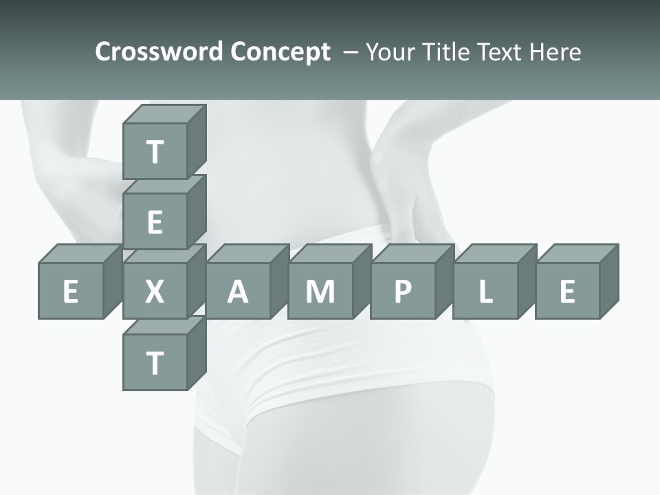 A Woman's Butt Is Shown With The Words Name Of Presentation PowerPoint Template